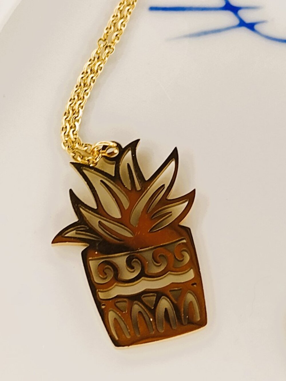 Necklace Gold Costume Dracaena Indoor Plant Gift Gardener Plant Lover
